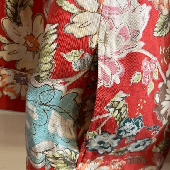 Appleseed’s Floral Open Front Blazer Size M - Picture 5 of 8